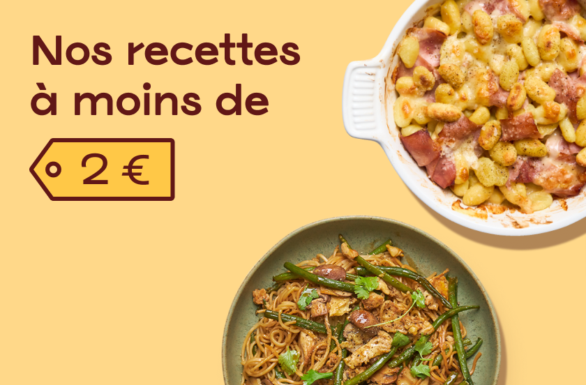 Nos recettes à moins de 2€