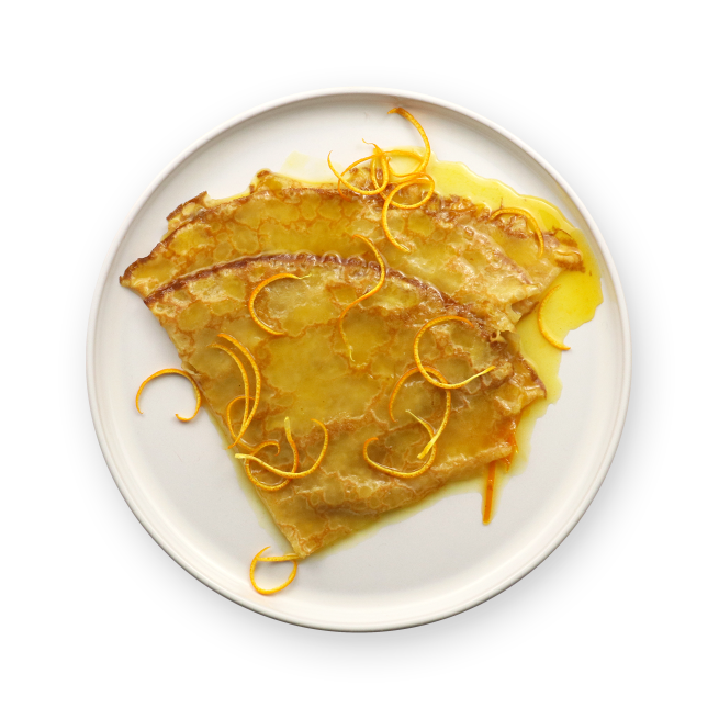 Crêpes suzette express