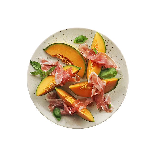 Assiette melon jambon