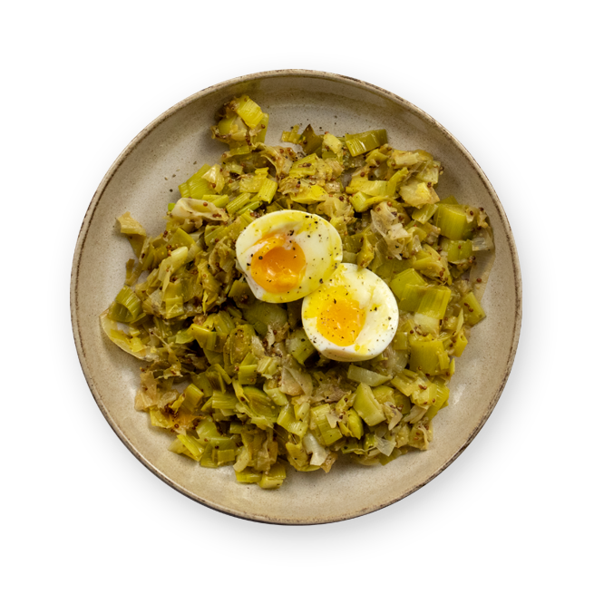 Fondue de poireau à la moutarde