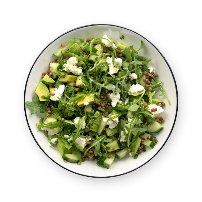 Salade de lentilles & avocat