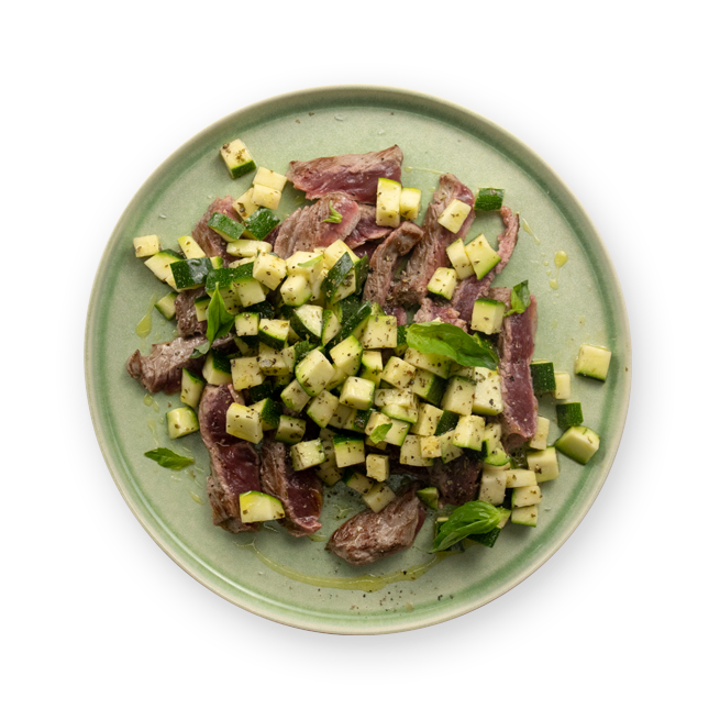 Tagliata de bœuf & courgettes
