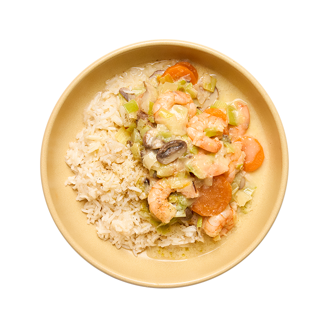 Blanquette express aux crevettes