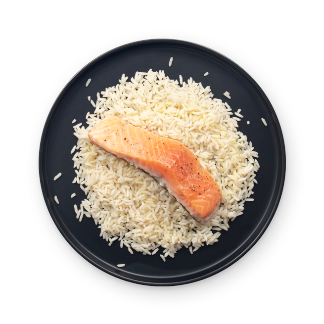 Saumon mi-cuit & riz