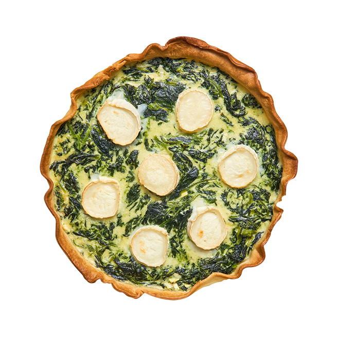 Quiche chèvre épinards