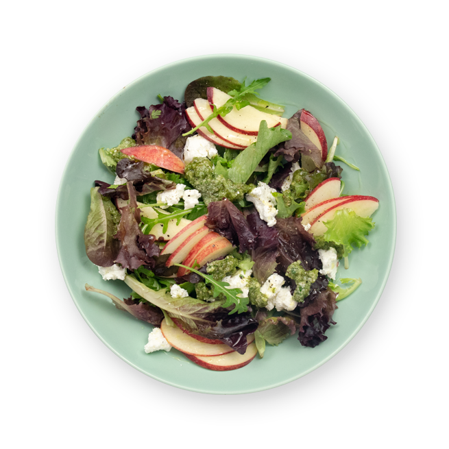 Salade pomme pesto, persil & noix