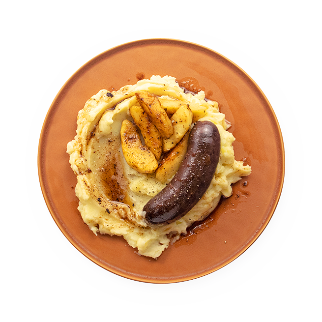 Boudin aux pommes & purée maison