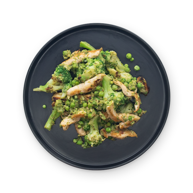 Poulet cacahuète légumes croquants