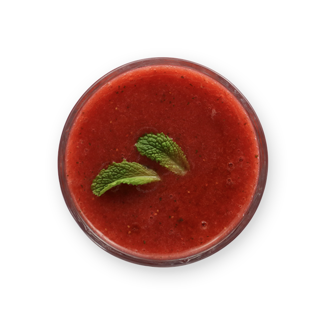 Smoothie fraise menthe