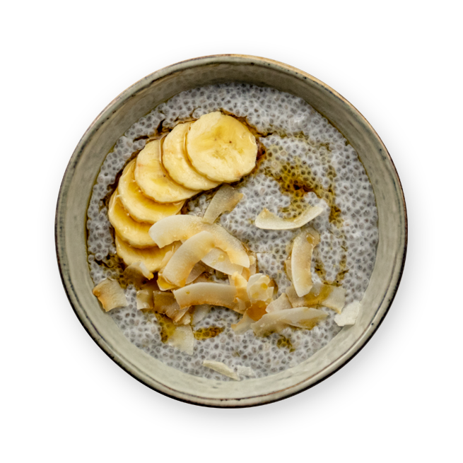 Coco banana chia pudding