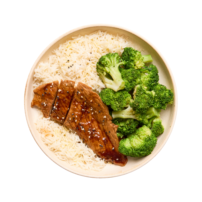 Escalope de veau à l'asiatique & riz