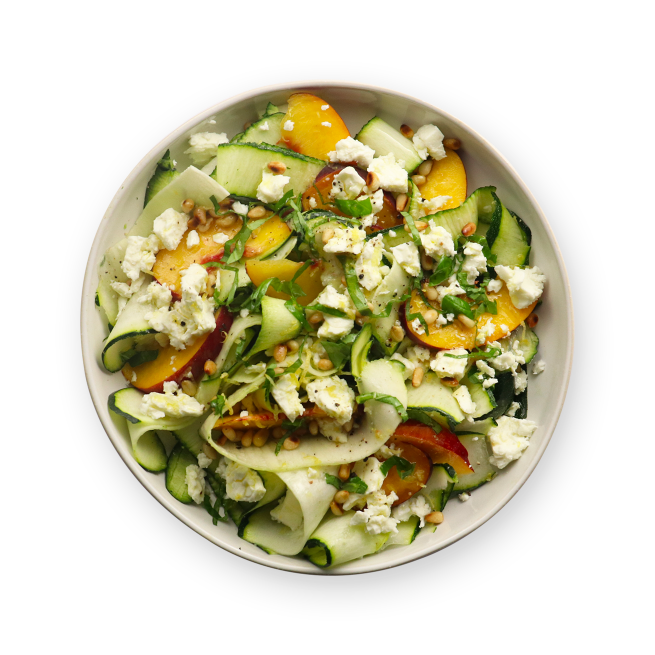 Salade courgette nectarine