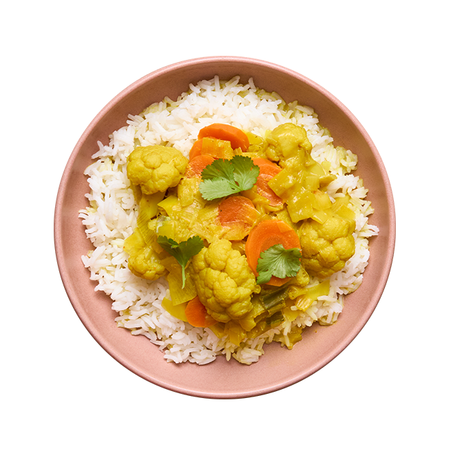 Légumes coco curry & riz