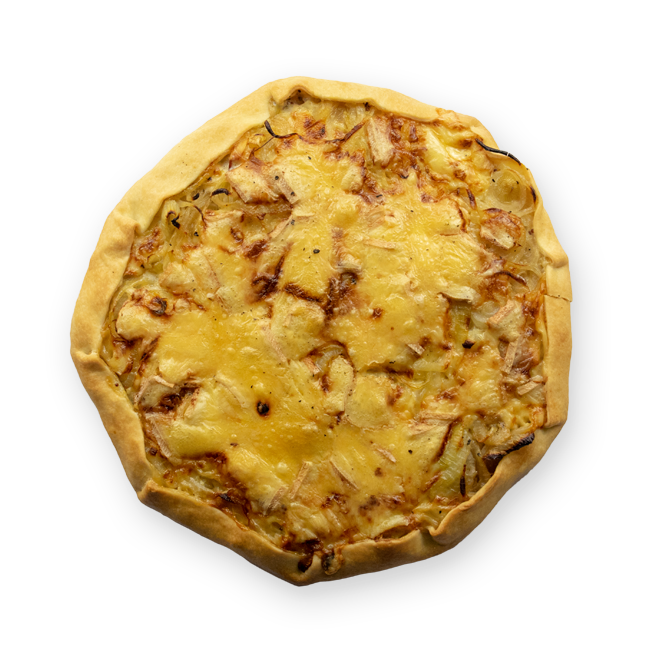 Tarte rustique oignons & raclette