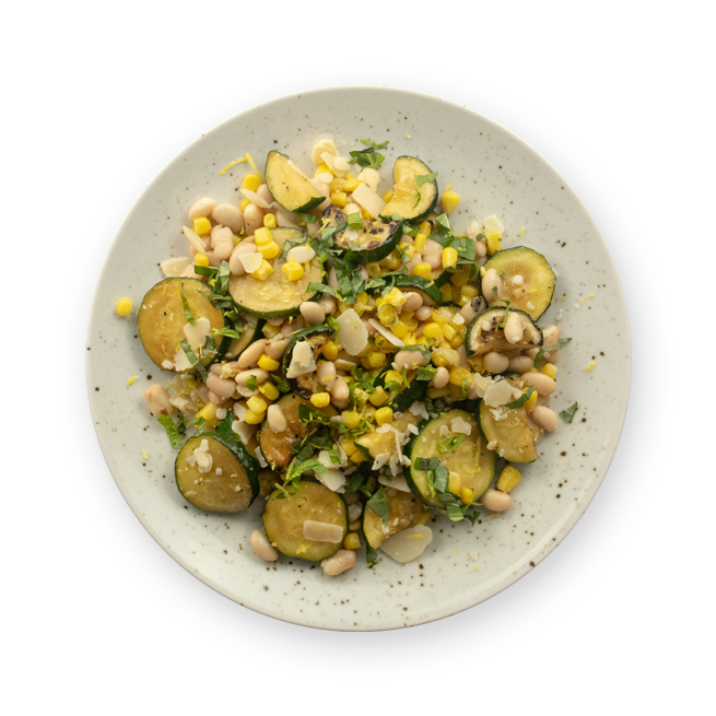 Salade courgettes, haricots & maïs
