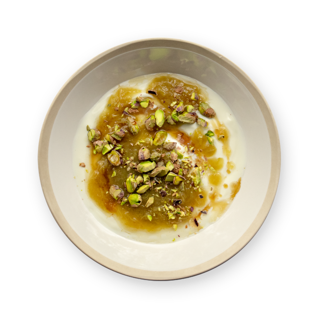 Yaourt & compote rhubarbe