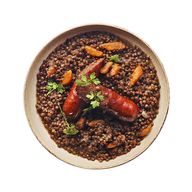 Saucisse & lentilles