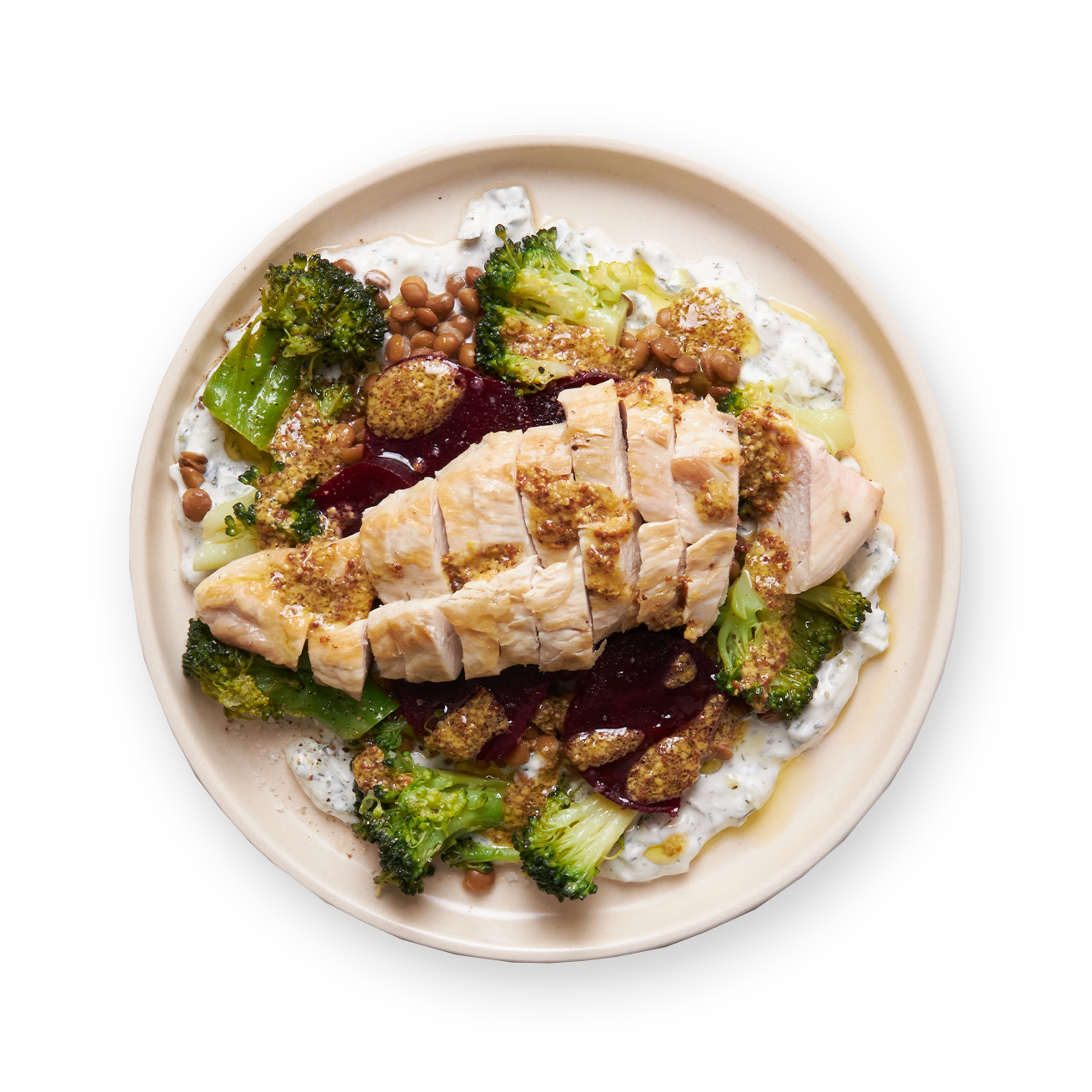 Salade poulet, tzatziki & betterave