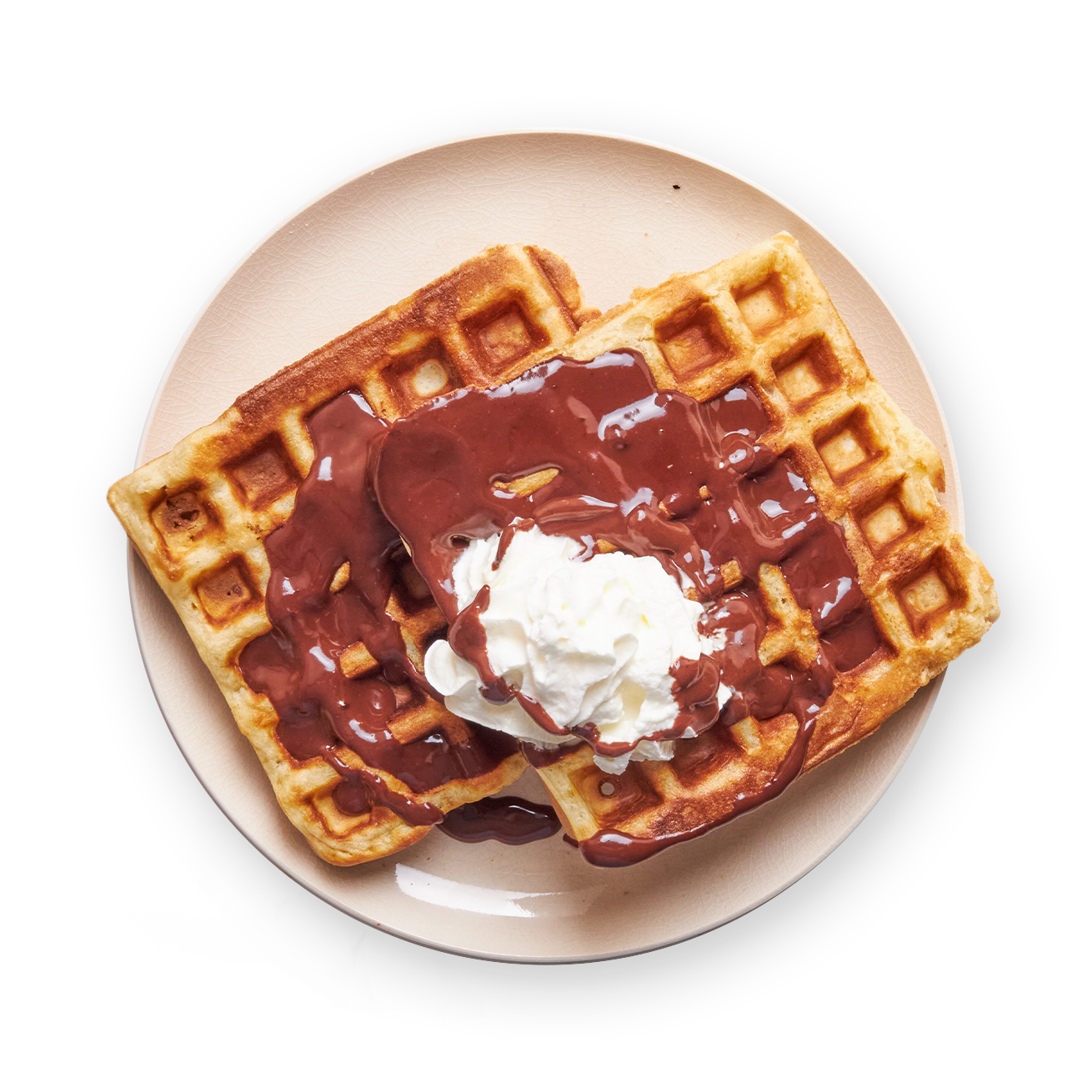 Gaufres & sauce au chocolat