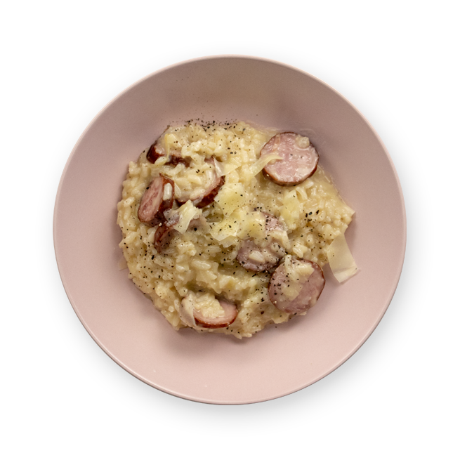 Risotto comté & saucisse à l'ancienne