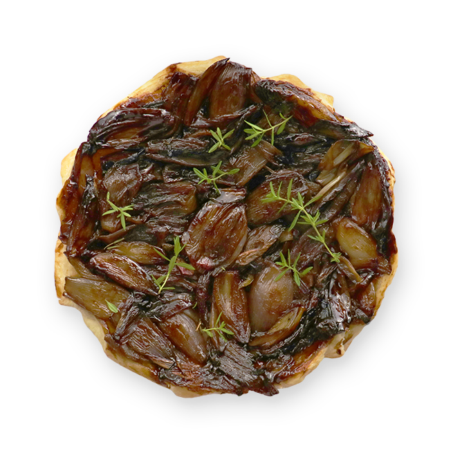 Tatin d'échalotes