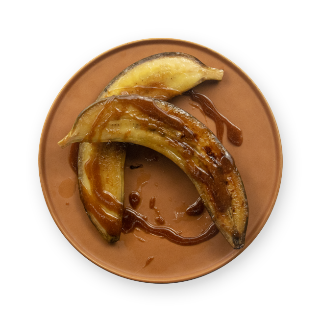 Banane caramélisée