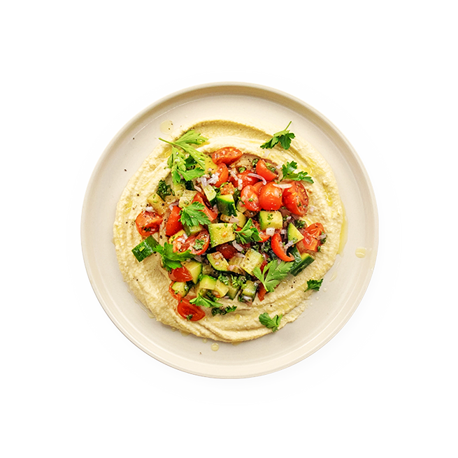 Assiette libanaise au houmous