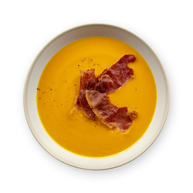Soupe potimarron & jambon