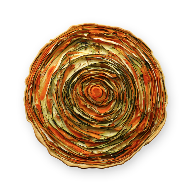 Tarte spirale de légumes