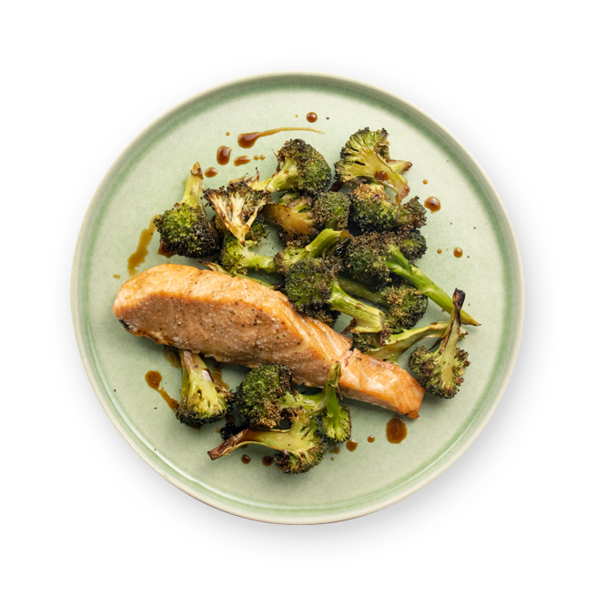 Saumon & brocoli au sirop d'érable