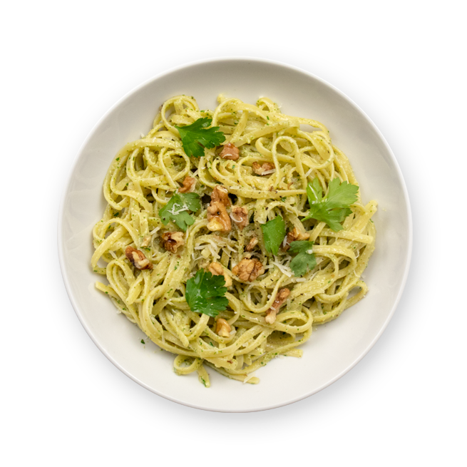 Linguine au pesto de noix & persil