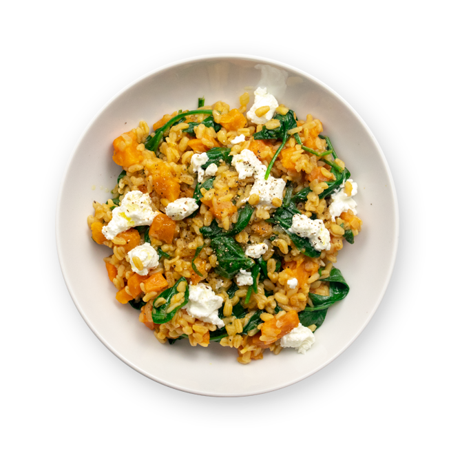 One pot blé, patates douces & épinards