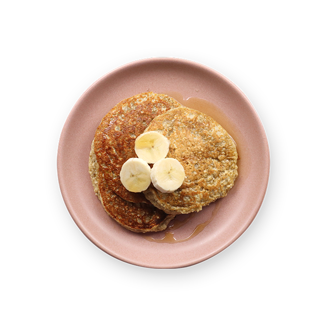 Pancakes banane & flocons d'avoine