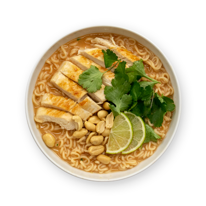 Ramen poulet & cacahuètes