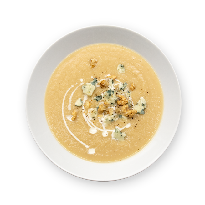 Velouté de céleri, roquefort & noix