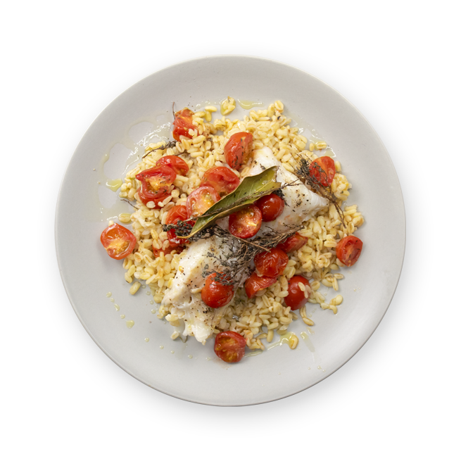Papillote de cabillaud à la provençale