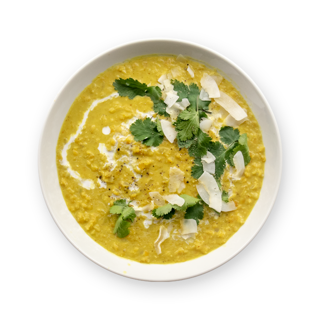 Dahl lentilles gingembre coco