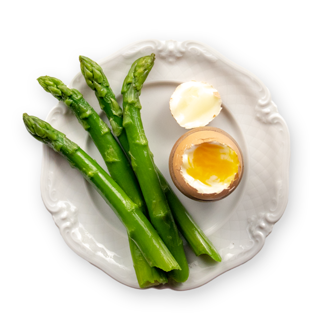 Œuf à la coque & asperges vertes
