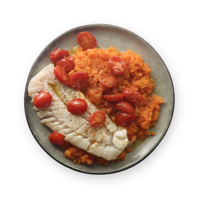 Cabillaud & purée de carotte