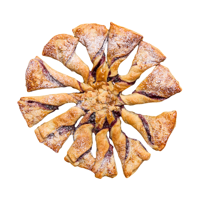Tarte soleil aux myrtilles