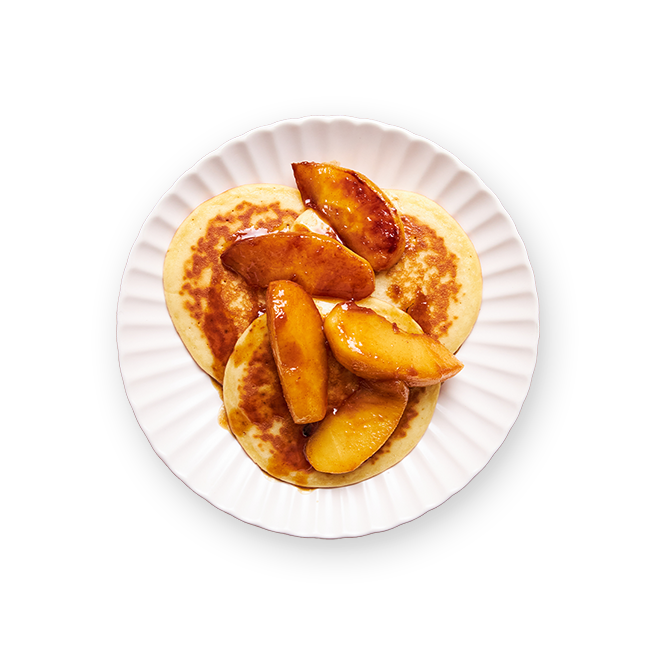 Pancakes express aux pommes caramélisées