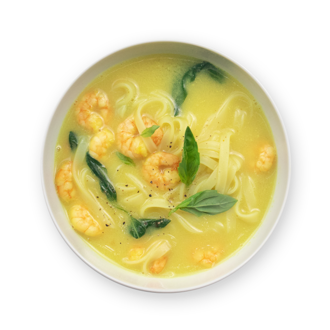 Bouillon coco crevettes