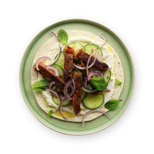 Wrap au bœuf braisé