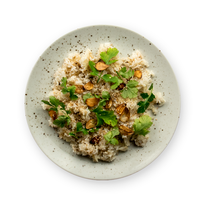 Riz sauté à l'ail