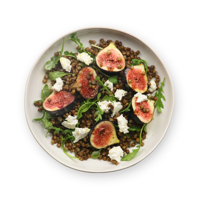 Salade de lentilles aux figues