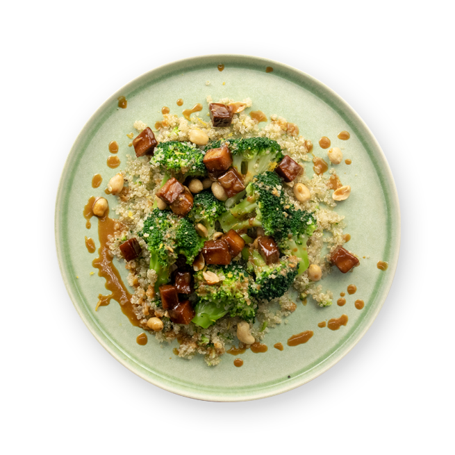 Tofu croustillant au brocoli